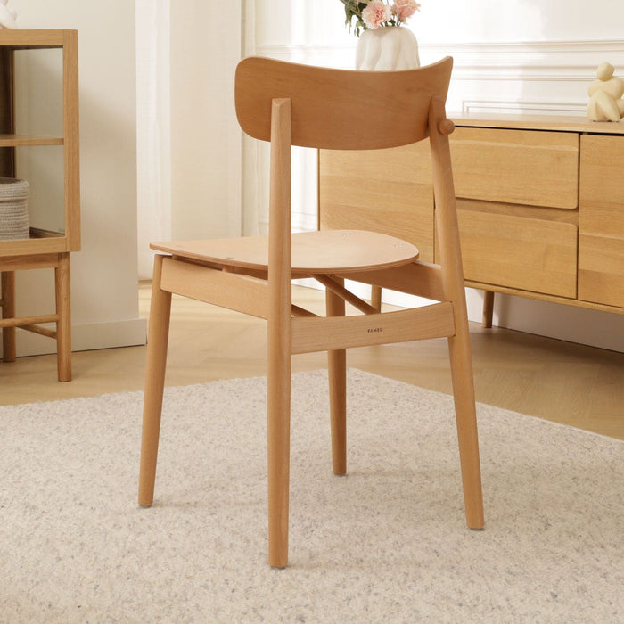 Fameg George Houten Eetkamerstoel Naturel