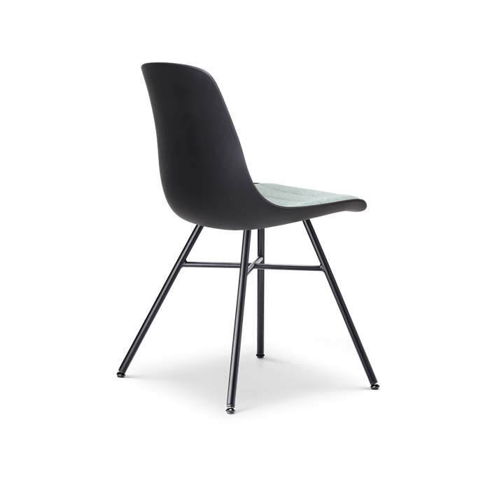 Nolon Nola-Liv Eetkamerstoel Zwart - Zacht Groen - Draaibaar - Zwart