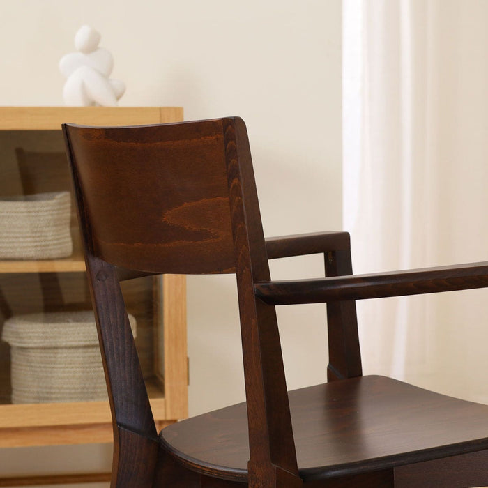 Fameg Felda Houten Eetkamerstoel Walnoot - Met Armleuning