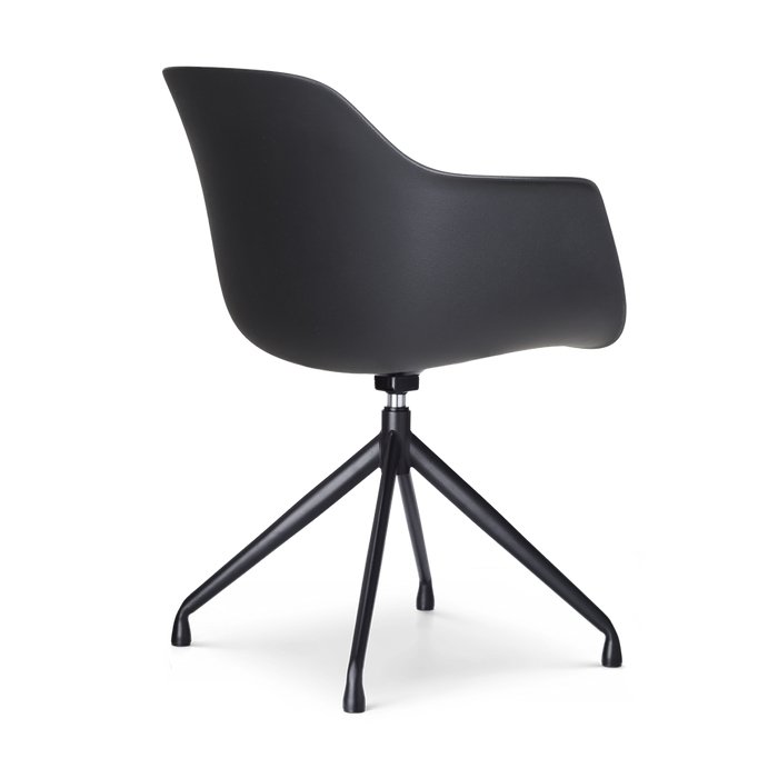 Nolon Nola-Liz Eetkamerstoel Zwart - Terracotta - Draaibaar - Zwart