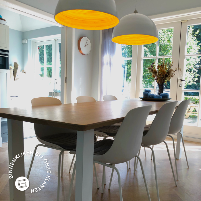 Nolon Nora-Liv Eetkamerstoel Wit - Lichtgrijs Kussen - Zwarte Poten