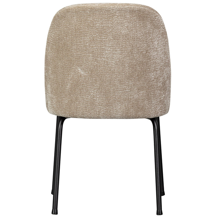 WOOOD Vogue Eetkamerstoelen - Polyester - Zand - Set van 6
