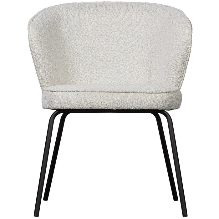 WOOOD Admit Eetkamerstoelen - Bouclé - Naturel - Set van 6