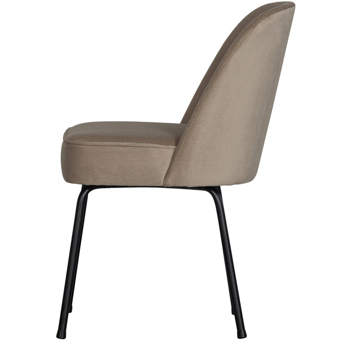 WOOOD Vogue Eetkamerstoelen - Fluweel - Khaki - Set van 6