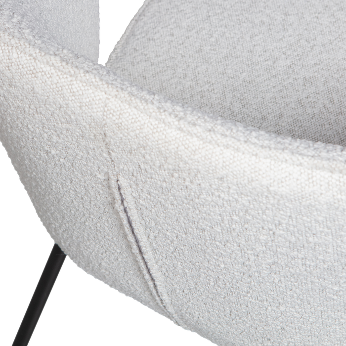 WOOOD Admit Eetkamerstoelen - Bouclé - Naturel - Set van 6