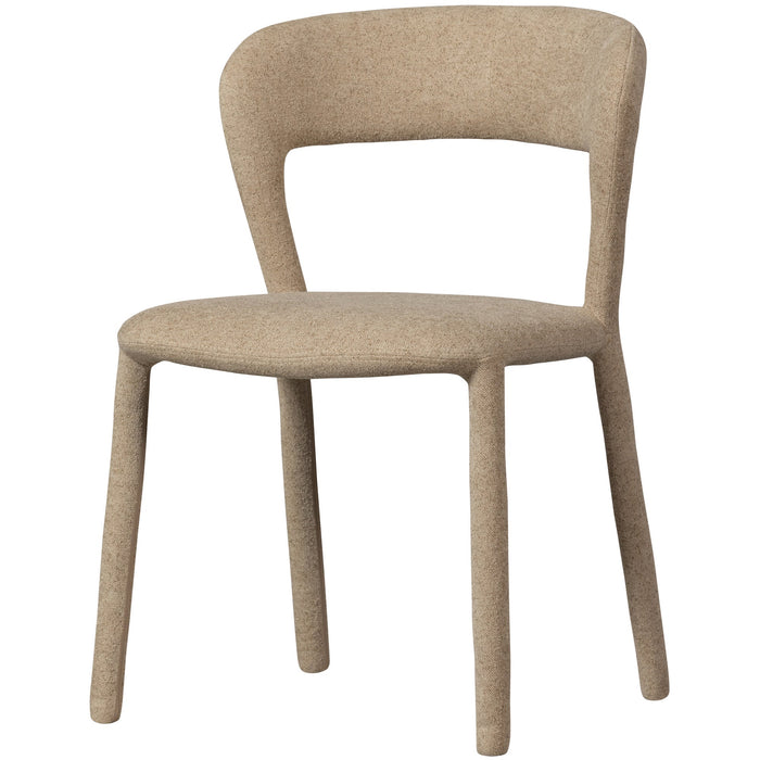 WOOOD Noble Eetkamerstoelen - Polyester - Zand - Set van 6