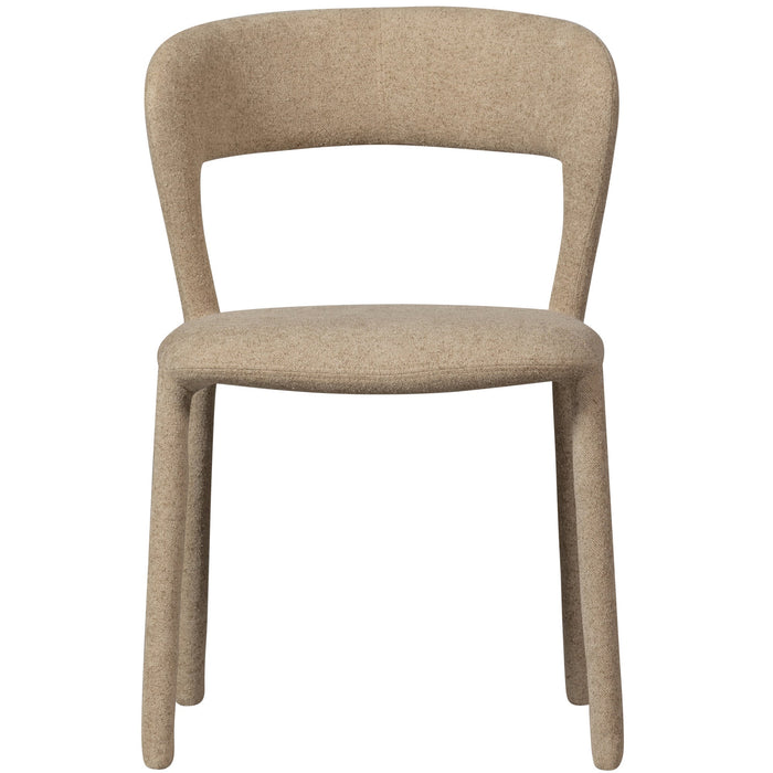 WOOOD Noble Eetkamerstoelen - Polyester - Zand - Set van 6