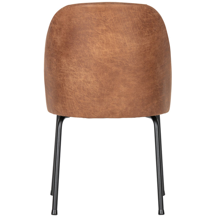 WOOOD Vogue Eetkamerstoelen - Leer - Cognac - Set van 6