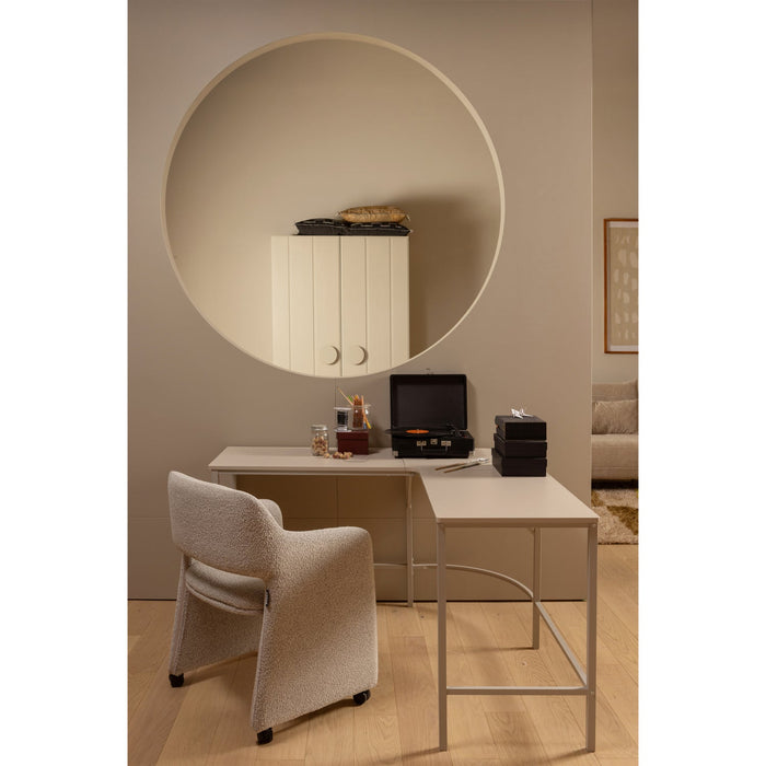 WOOOD Lyric Eetkamerstoelen - Bouclé - Greige - Set van 6