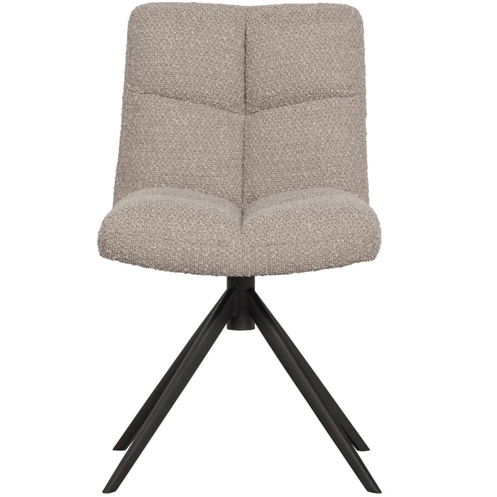 WOOOD Vinny Draaistoelen - Bouclé - Zand - Set van 6