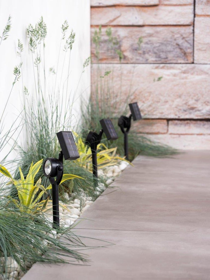 Solar Prikspot - Zamora - 3 stuks - Zwart - LED
