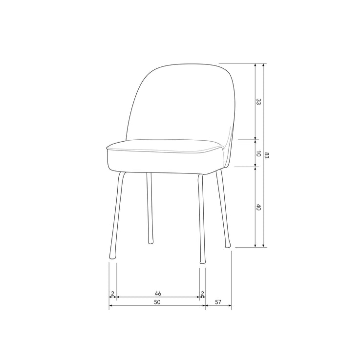 WOOOD Vogue Eetkamerstoelen - Fluweel - Donkergroen - Set van 6