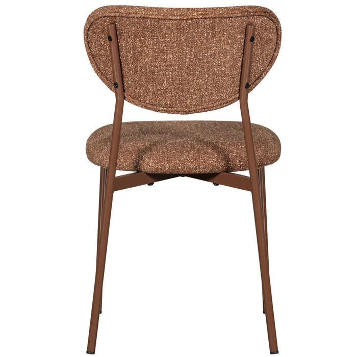 WOOOD Valor Eetkamerstoelen - Polyester - Bruin - Set van 6