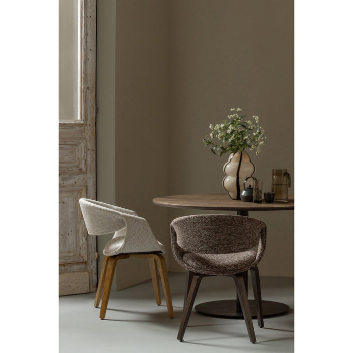 WOOOD Yossi Eetkamerstoelen Houten Naturel Poot - Naturel - Set van 6