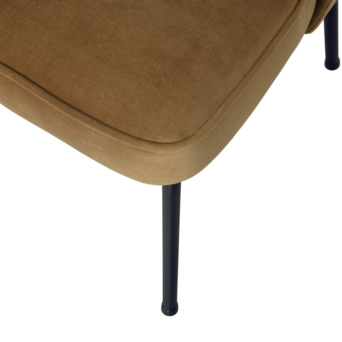 WOOOD Vogue Eetkamerstoelen - Fluweel - Honinggeel - Set van 6