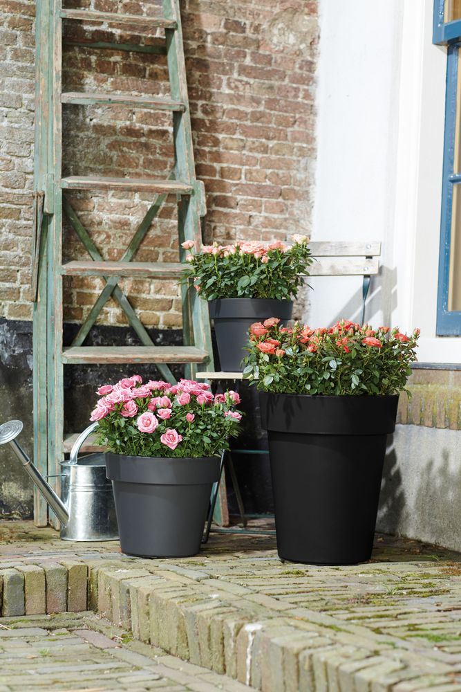 elho Green Basics Top Planter Hoog 35 - Living black (Zwart) - Ø 35 x