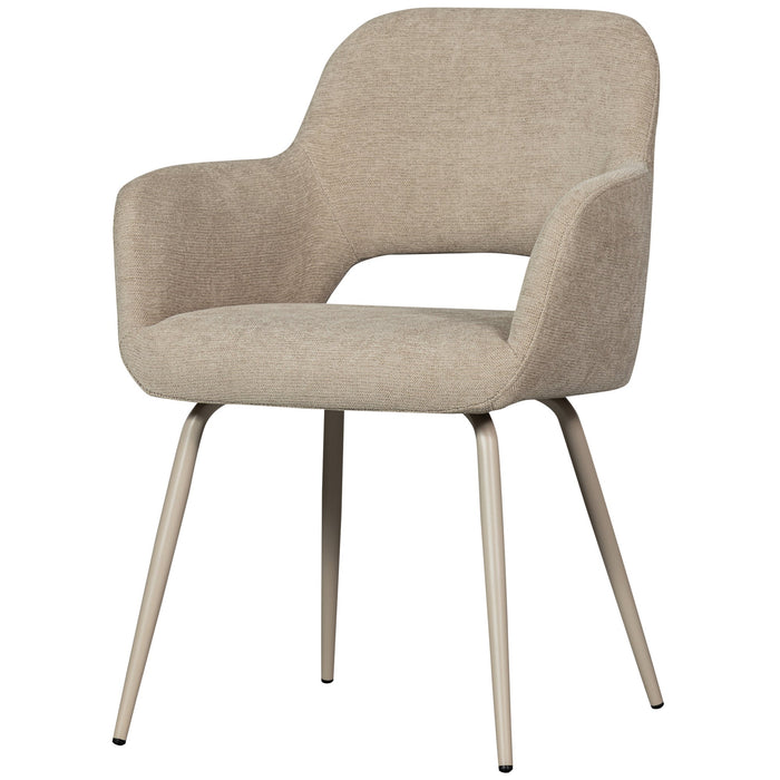 WOOOD Jenny Eetkamerstoelen - Polyester - Naturel - Set van 6