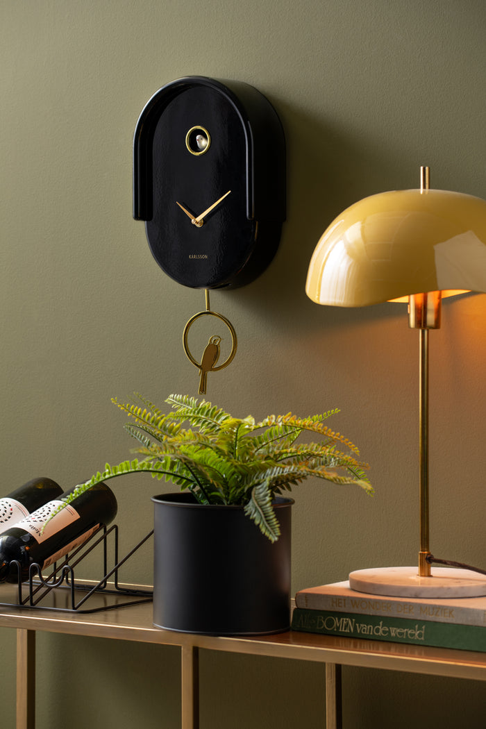 Karlsson - Wandklok Tweet - Zwart