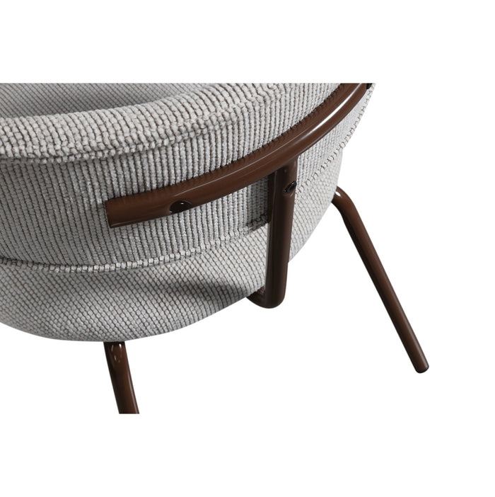 WOOOD Travis Eetkamerstoelen - Polyester - Off White - Set van 6