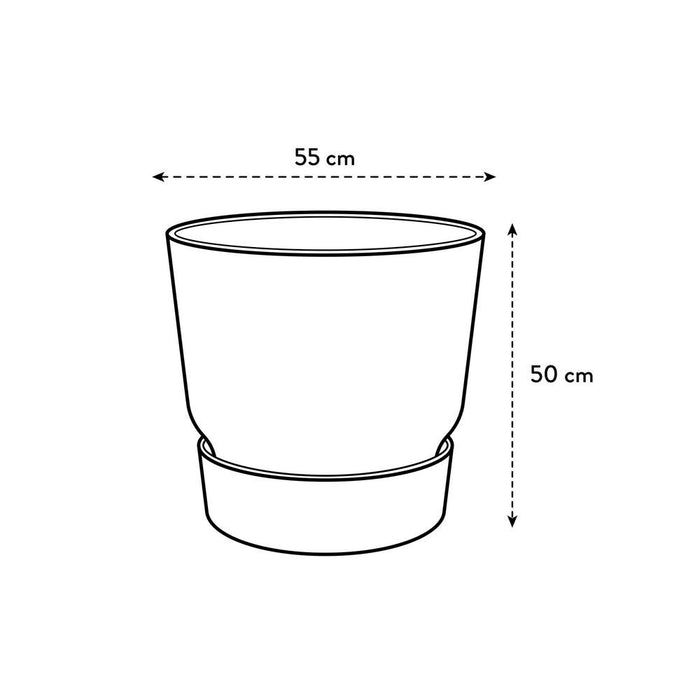 elho Greenville Round 55 - Living black (Zwart) - Ø 55 x H 50 cm -