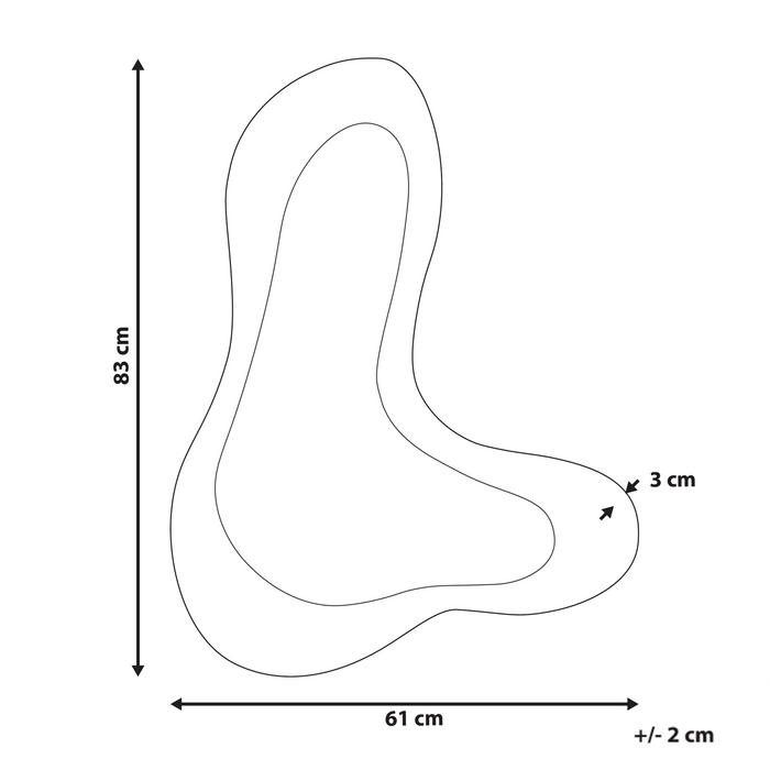 Beliani - GUICLAN - Wandspiegel - Wit - MDF
