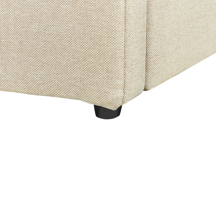 Beliani-DREUX-Bed met opbergruimte-Beige-160 x 200 cm-Polyester