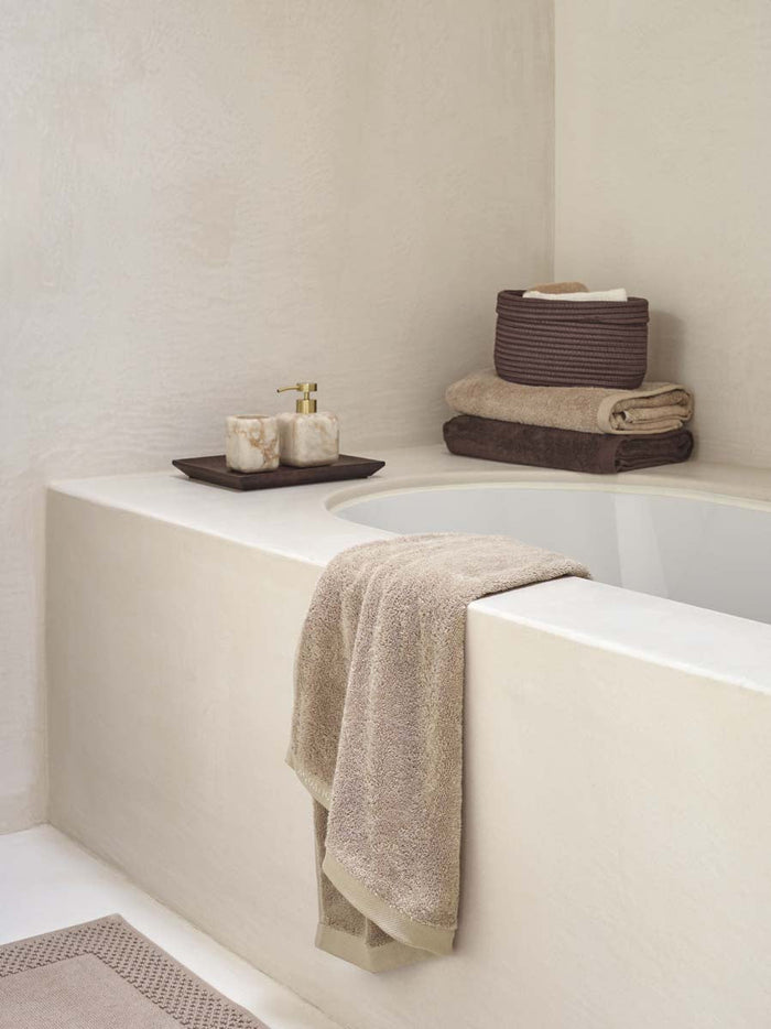 Yuna Badmat Truffle | 60 x 100 cm | Beige | Grijs | Katoen