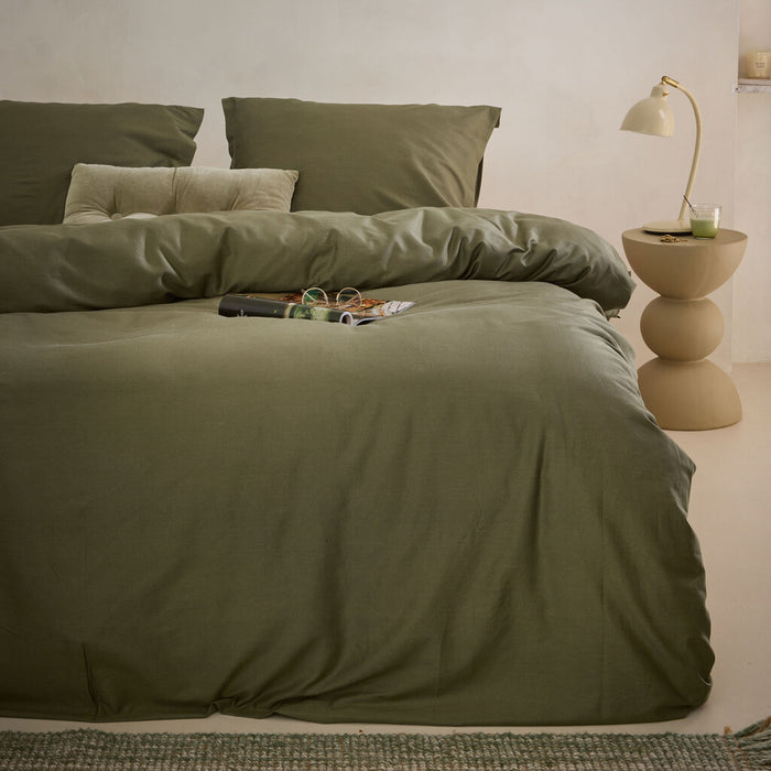 Walra - Dekbedovertrek Vintage Satin - 200x220 - Groen