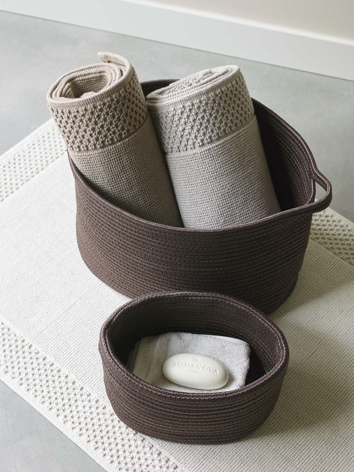 Yuna Badmat Truffle | 60 x 100 cm | Beige | Grijs | Katoen