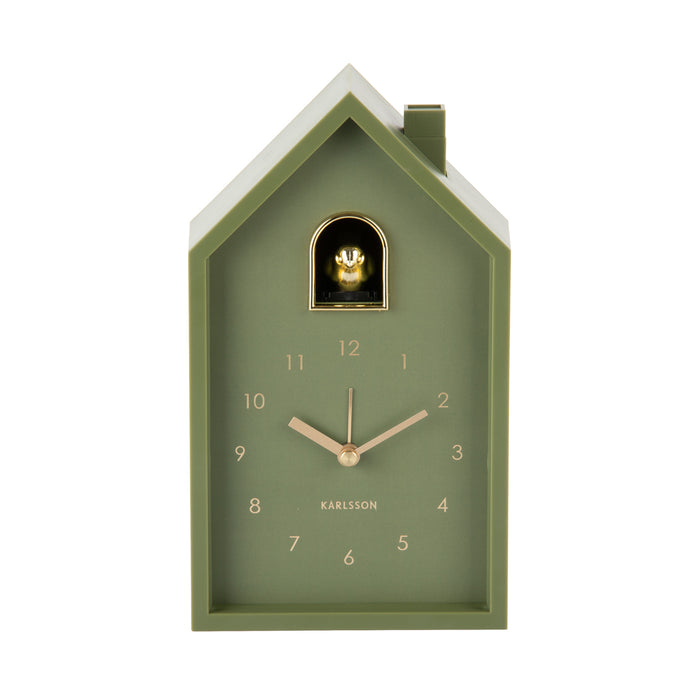Karlsson - Wekker Modern Cuckoo Oro - Luxury green