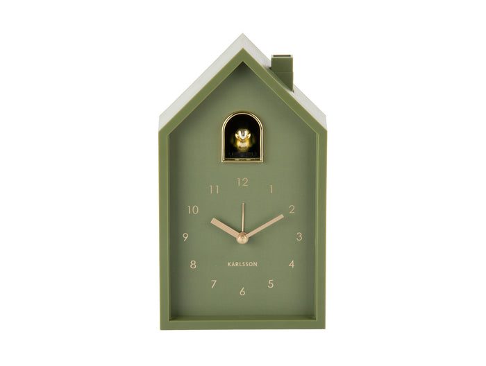 Karlsson - Wekker Modern Cuckoo Oro - Luxury green