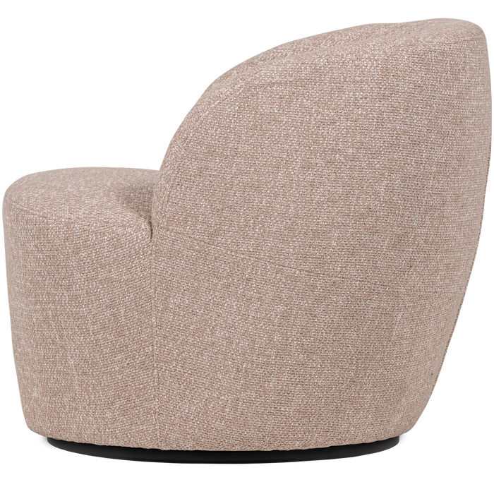 WOOOD Serra Draaifauteuil - Melange Stof - Naturel - 68x70x77