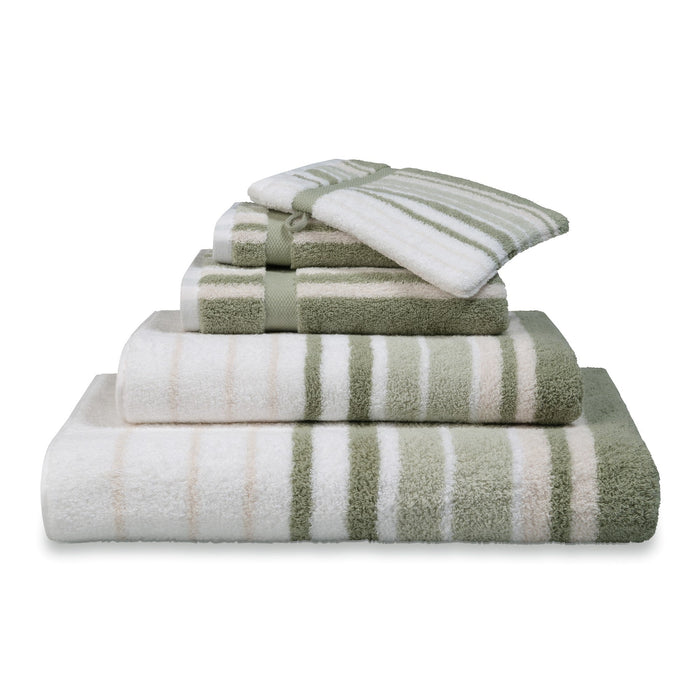 Ontario Badtextiel Smoke Green | 68 x 127 cm | Groen | Katoen