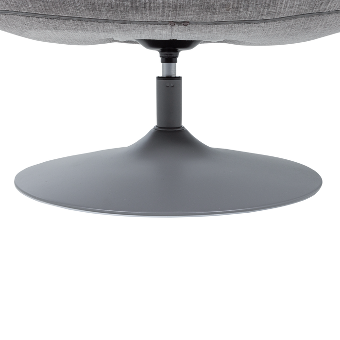 WOOOD Elvi Draaifauteuil - Chenille Structuur - Lichtgrijs - 81x73x84