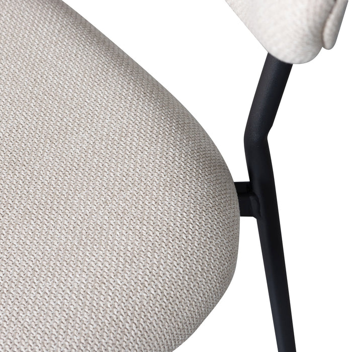 WOOOD Kjeld Eetkamerstoelen - Polyester - Naturel - Set van 6