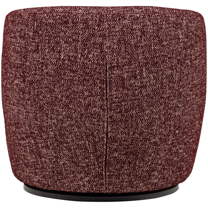 WOOOD Serra Draaifauteuil - Melange Stof - Bordeauxrood - 68x70x77