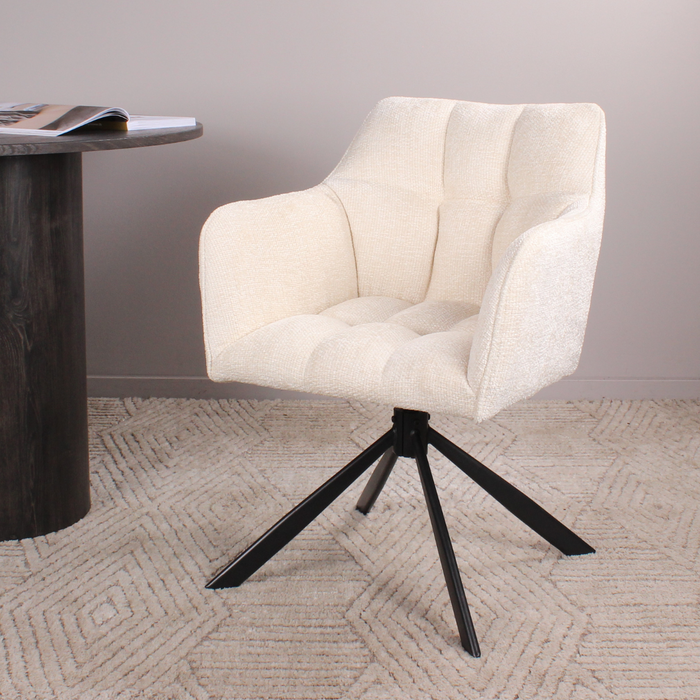 DS4U Lucky armstoel terugdraai - crème