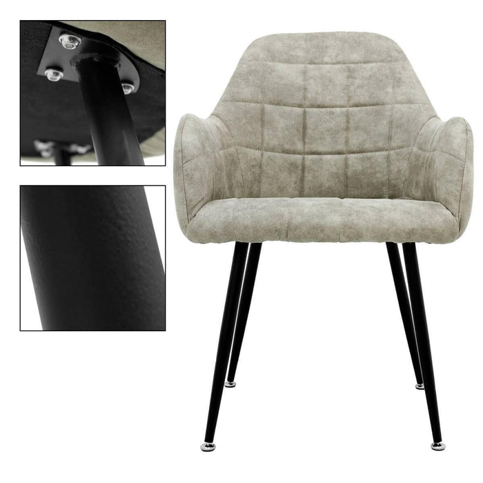 ECD Germany Set van 2 eetkamerstoelen Coli