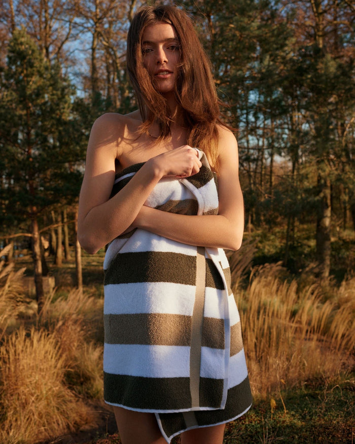 Vancouver Badtextiel Salie | 90 x 195 cm | Groen | Katoen