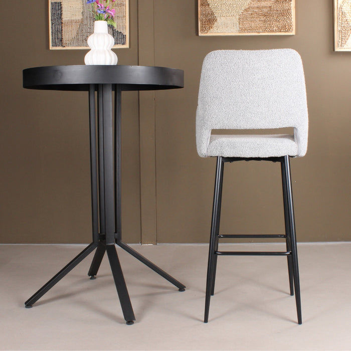 DS4U Lenon barkruk bouclé 2.0 - 75 cm - grijs