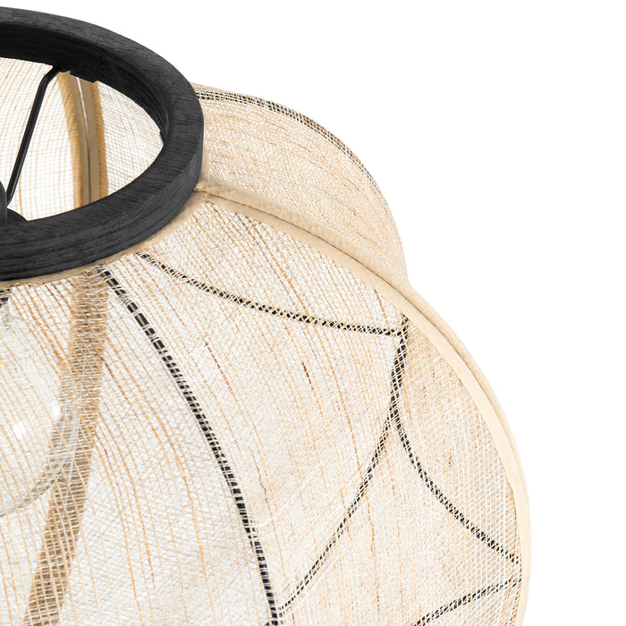 QAZQA Smart hanglamp bruin 48 cm incl. Wifi G95 - Rob