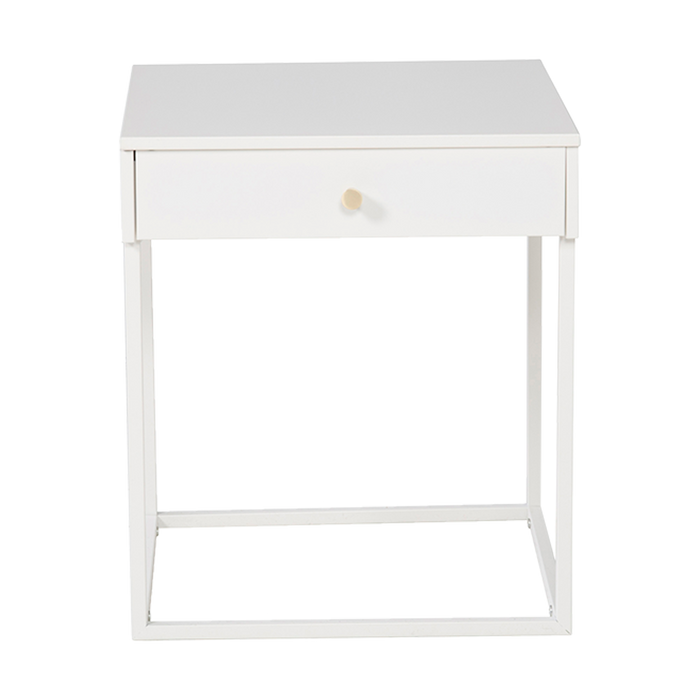 Nest living Lewis Metalen Nachtkastje met Lade - Wit