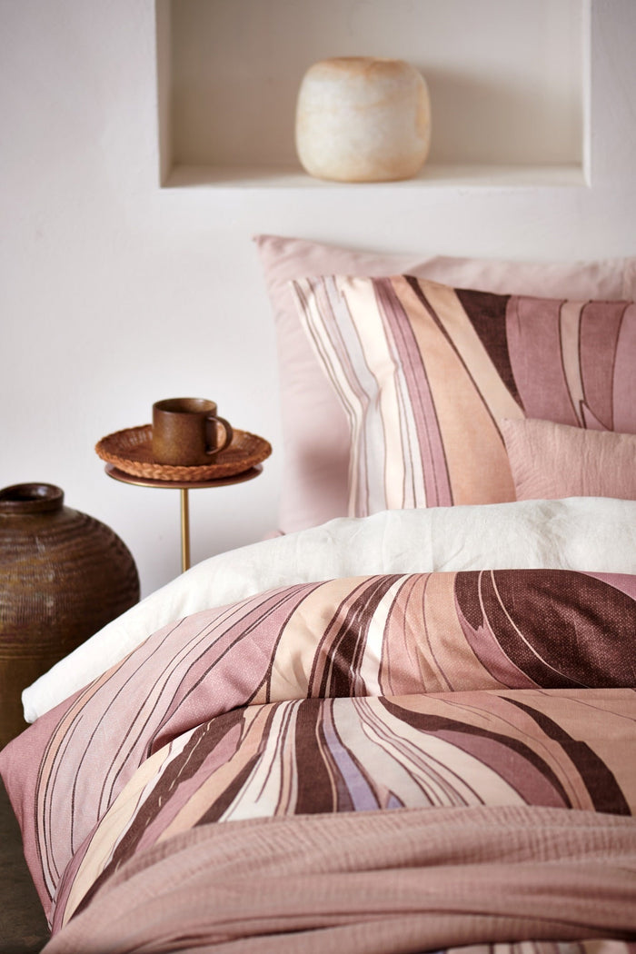 Kussensloop Pure Blush | 60 x 70 cm | Roze | Satijnkatoen | Linnen