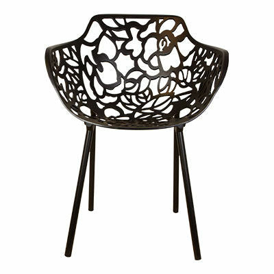 DS4U - Cast magnolia stoel met arm zwart