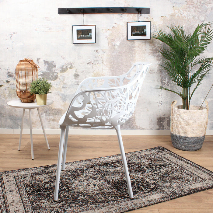 DS4U - Cast magnolia stoel met arm wit