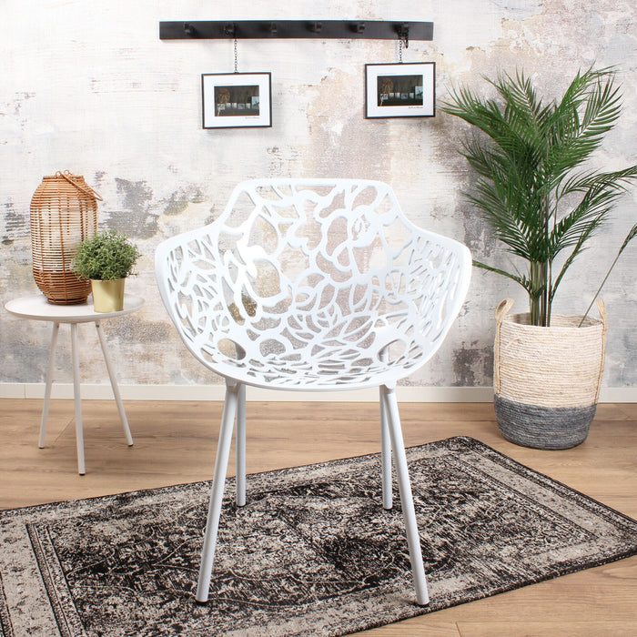 DS4U - Cast magnolia stoel met arm wit
