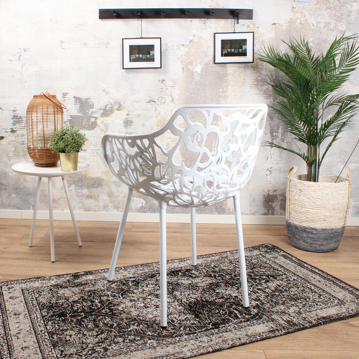 DS4U - Cast magnolia stoel met arm wit