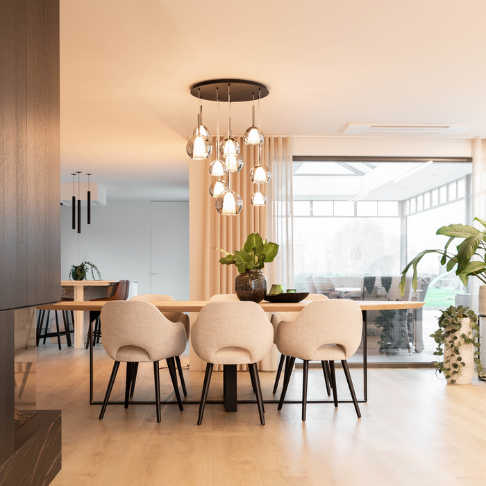 Atmooz Hanglamp Woonkamer Zwart Glas Saigon