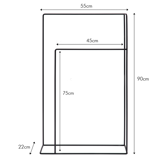 Atmooz Handdoekenrek Tulia - Staand - Metaal - Zwart