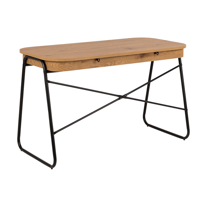 Lisomme Steven Houten Bureau met Opbergruimte - Naturel